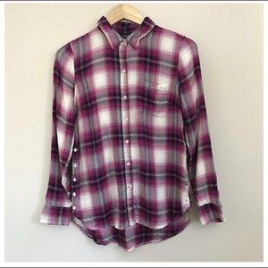 Lucky brand plaid flannel small